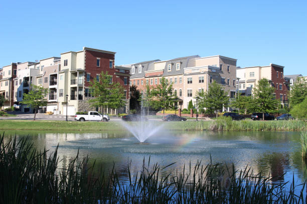 istock Modern townhouses in the summer. 1014022978