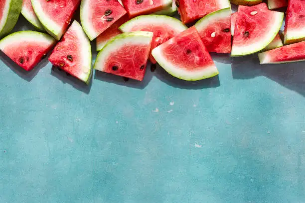 Photo of Flat lay Watermelon slice