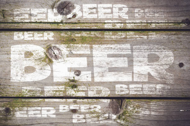 istock Beer menu on an old wooden plank 1014029302