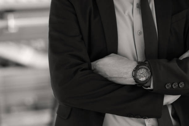 istock Man of black in city. 1014037870