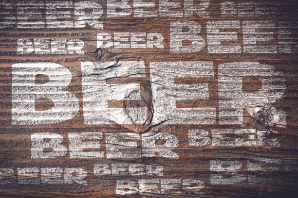 istock Beer menu on an old wooden plank 1014047224
