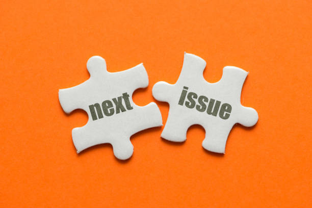istock The word next issue on two matching puzzle on orange background 1014047338
