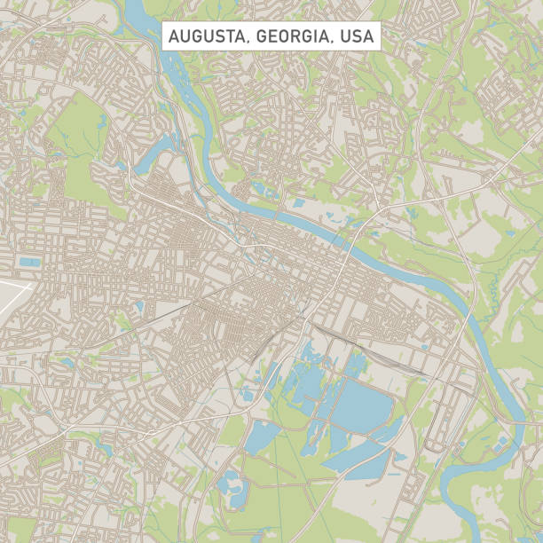 Augusta Georgia US City Street Map