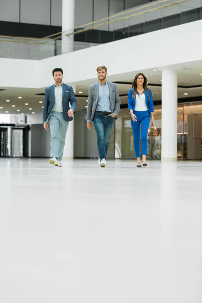 istock business colleagues are making steady progress on the office lobby 1014051340