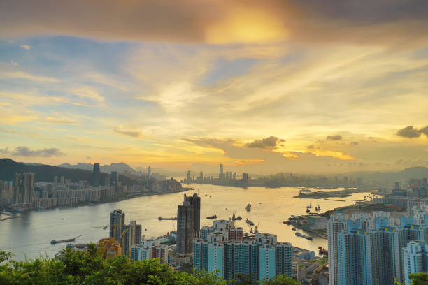 istock an apartment blocks in Yau Tong Devil Peak 1014056736