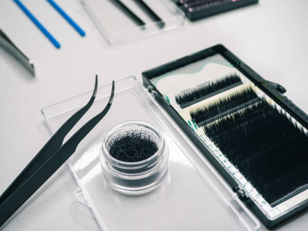 istock The eyelash extension tools are laid out on the table. 1014059882