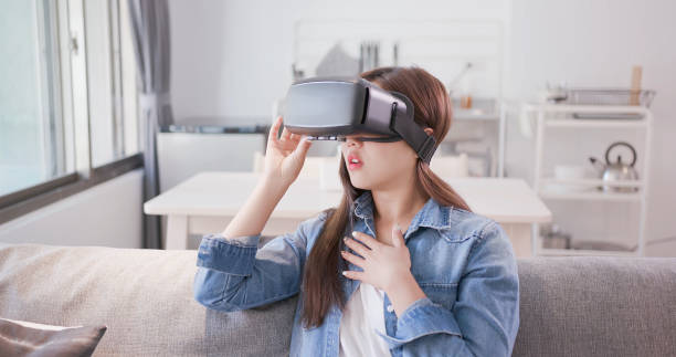 istock woman wear virtual reality headset 1014060178