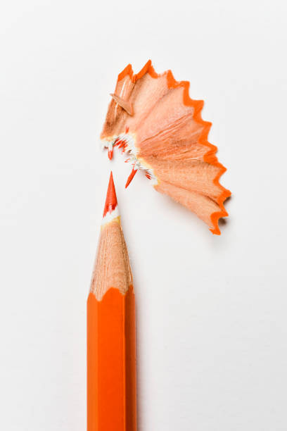 istock orange pencil crayon and shavings 1014069380