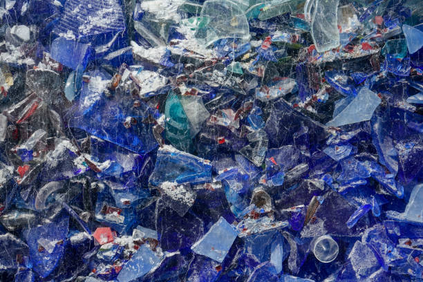 shattered colorful glass installation close up background design abstracct pattern of broken glass mixed togheter with various colours the shard close up stock pictures, royalty-free photos & images