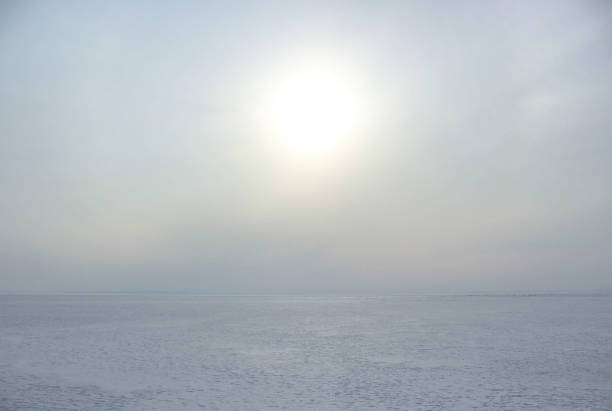 istock Winter landscape, frozen lake. 1014076380
