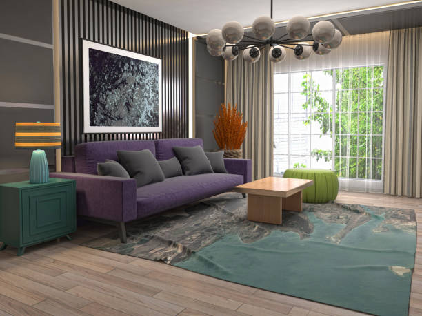 istock Interior of the living room. 3D illustration 1014077152