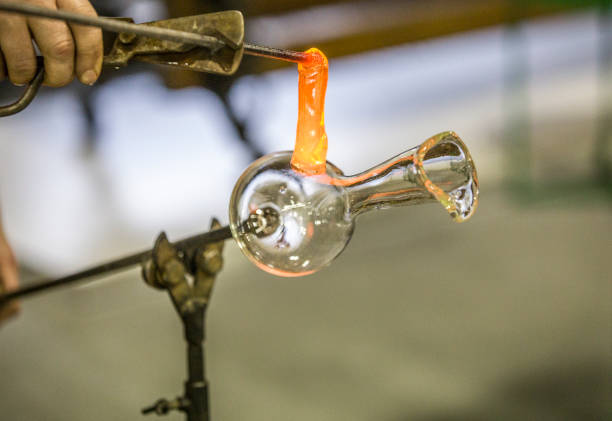 istock Glass blowing in factory 1014120486