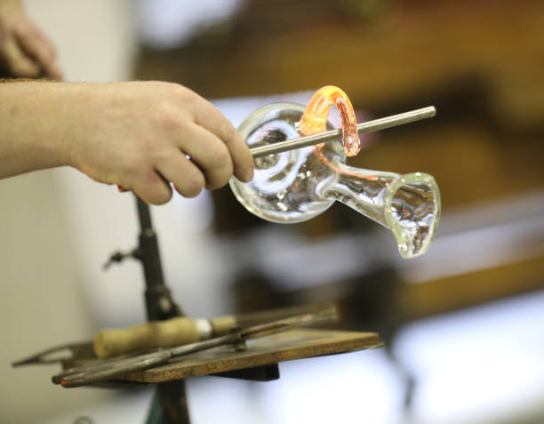 istock Glass blowing in factory 1014120578