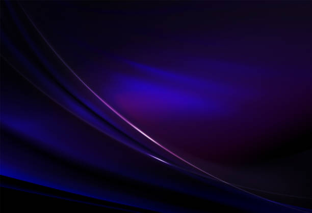 istock Elegant dark background of blue hue with smooth stripes and gentle shine. 1014150420