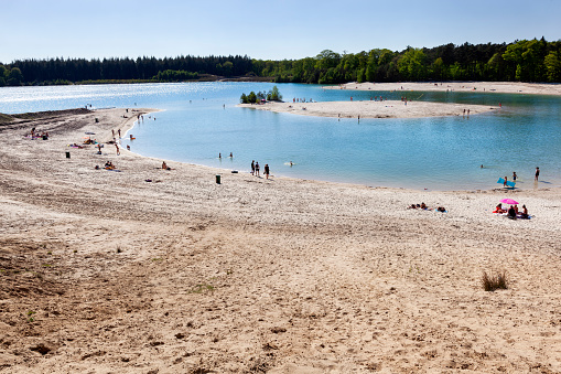 Lake for swimming and recreation in Gasselte in the Netherlands