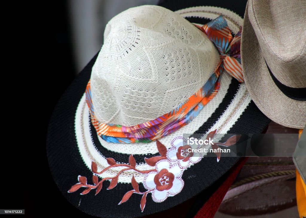 beautiful fashionable female, ladies hat suitable for sun protection or as a fashion accessory Beauty Stock Photo