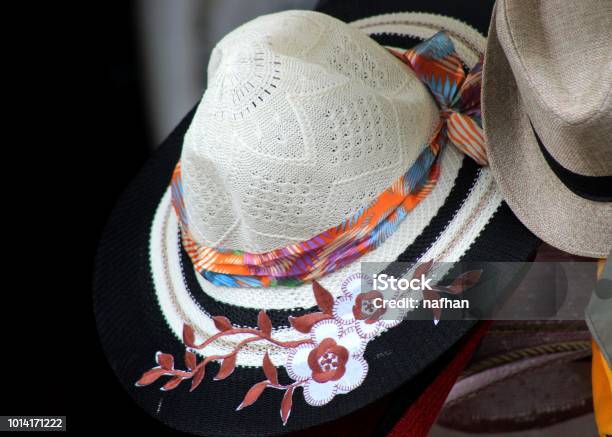 Beautiful Fashionable Female Ladies Hat Suitable For Sun Protection Or As A Fashion Accessory Stock Photo - Download Image Now