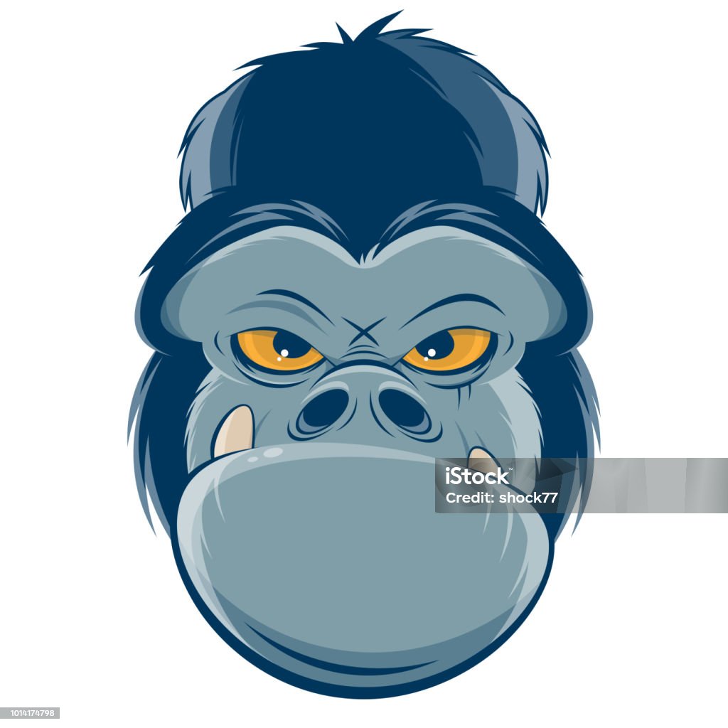 angry gorilla head clipart Ape stock vector