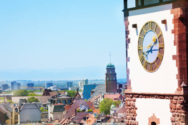 istock Freiburg cityscape with Schwabentor clock tower 1014174818