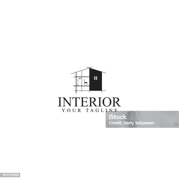 Vetores de Design De Interiores e mais imagens de Logotipo - Logotipo, Casa, Interior de casa modelo