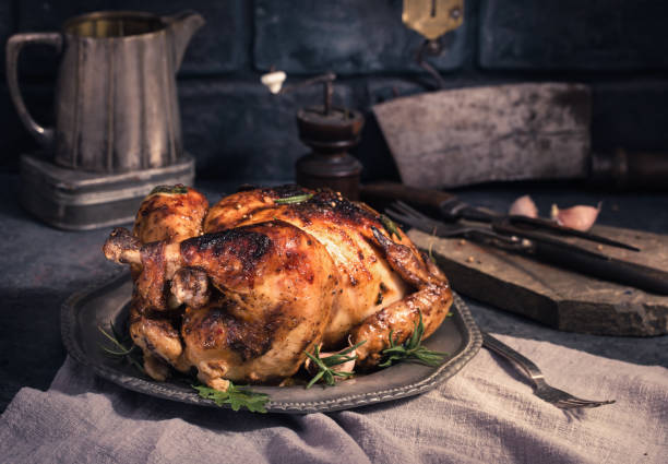 istock Grilled chicken vintage style 1014185928