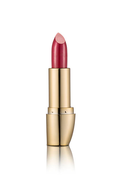 istock Red lipstick isolated on white background 1014205848
