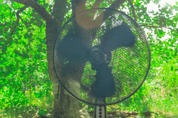 Photo of electric fan in summer