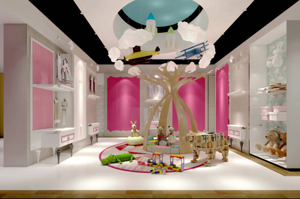 istock 3d render of kids store 1014219246