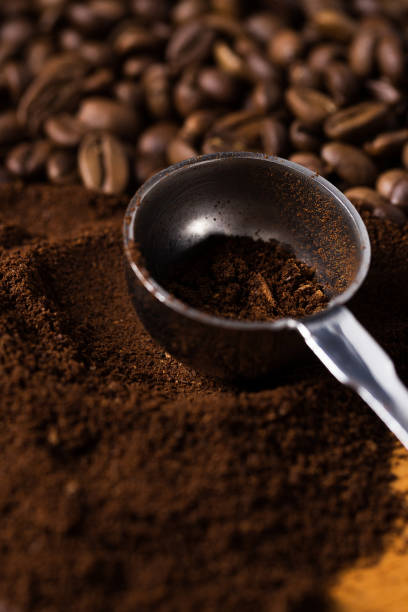 istock Metalic spoon and coffee 1014220532