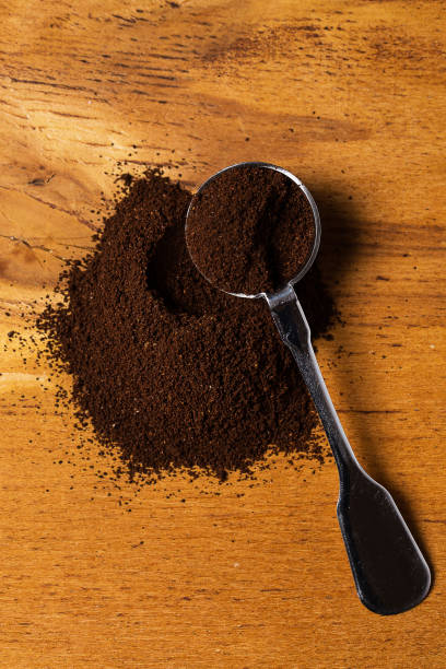 istock Metalic spoon and coffee 1014220618
