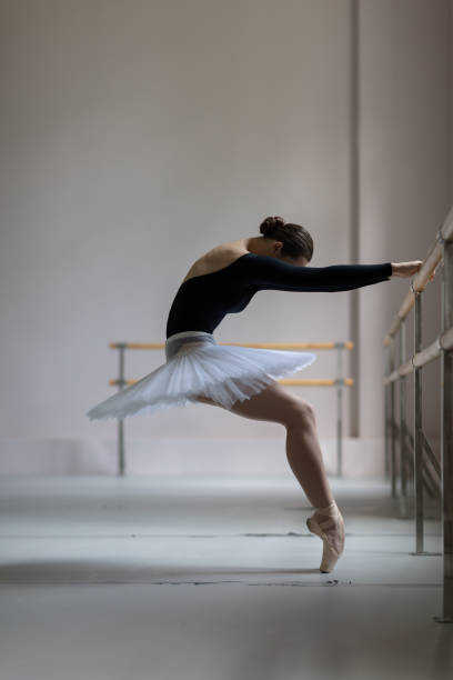 istock Beautiful ballerina training in the class 1014224348
