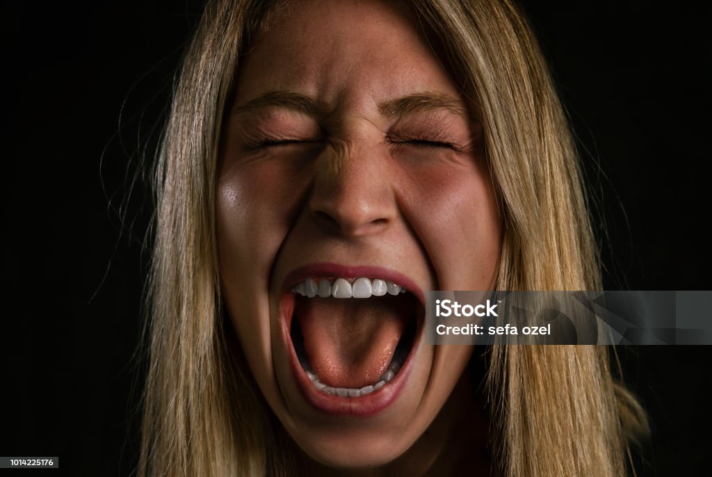 Screaming Woman Shouting, Screaming, Anger, Violence, Women Shouting Stock Photo