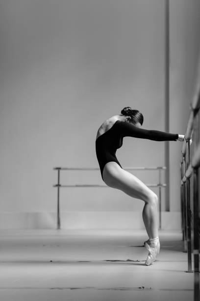 istock Beautiful ballerina training in the class 1014225426