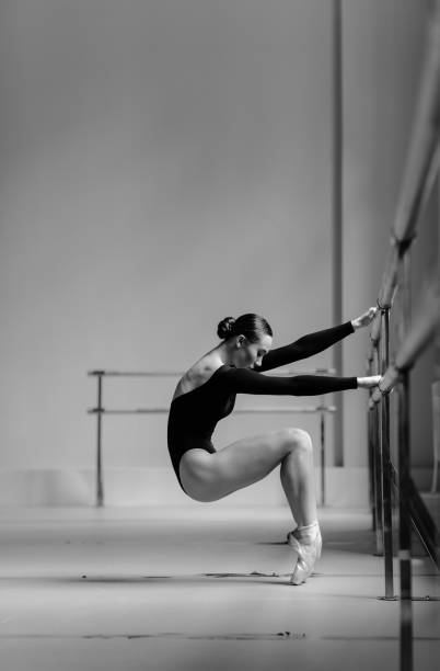 istock Beautiful ballerina training in the class 1014228582