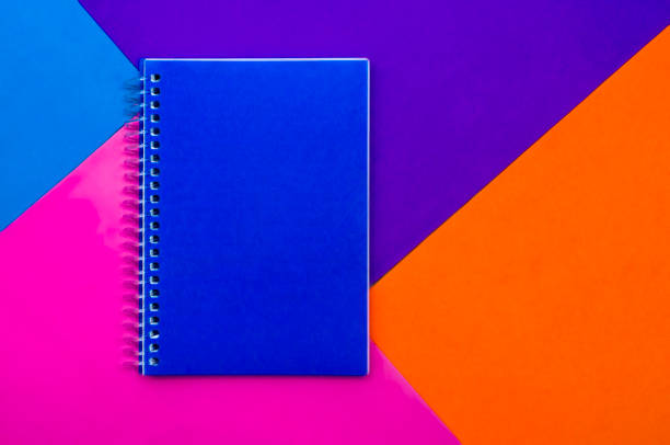 Blank spiral notebook background