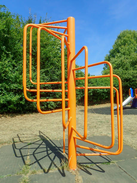 istock Orange playground climbing spiral 1014242908