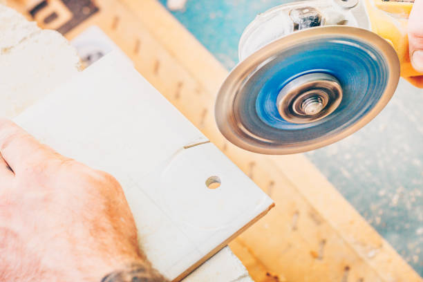 istock Finishing works - violation of safety precautions when working with electric tools 1014243356