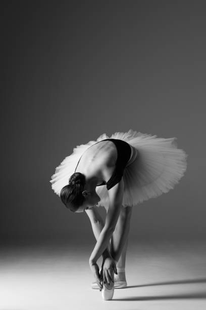 istock Young beautiful ballerina is posing in studio 1014245108
