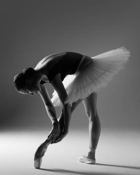 istock Young beautiful ballerina is posing in studio 1014245182