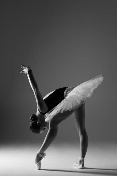 istock Young beautiful ballerina is posing in studio 1014250464