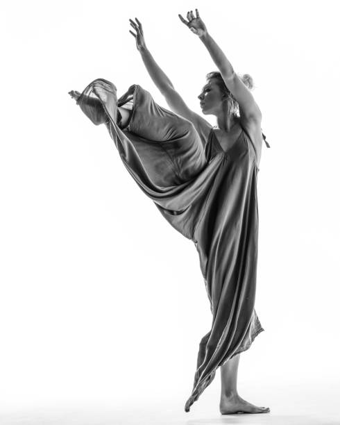 istock Beuatiful female dancer. White background 1014252752