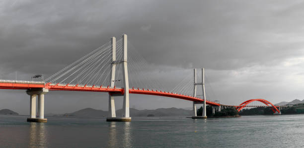Changseon-Samcheonpo Bridge in Sacheon city in Korea