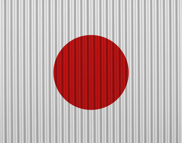 Textured flag of Japan in nice colors