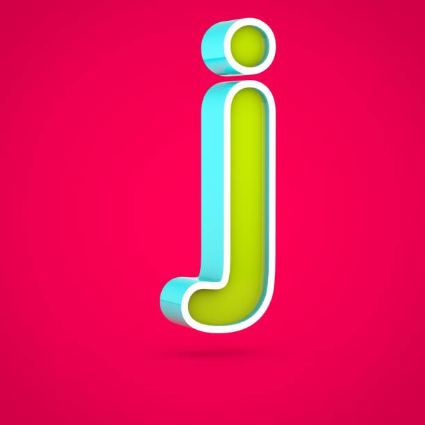 istock Juicy letter J lowercase isolated on hot pink background. 1014255052