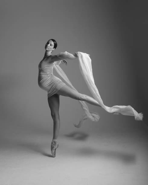 istock Young beautiful pregnant ballerina is posing in studio 1014256748