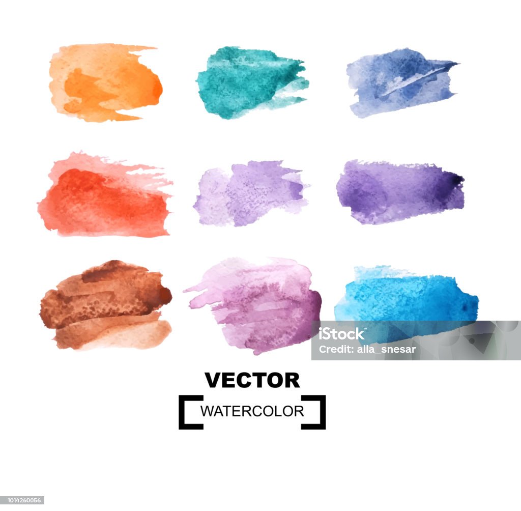 Las manchas de acuarela color. - arte vectorial de Acuarela libre de derechos