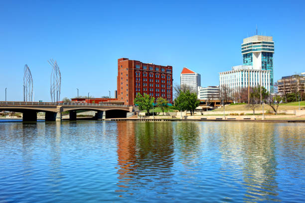 Wichita, Kansas Wichita is the largest city in the U.S. state of Kansas. Located in south-central Kansas on the Arkansas River arkansas-river stock pictures, royalty-free photos & images