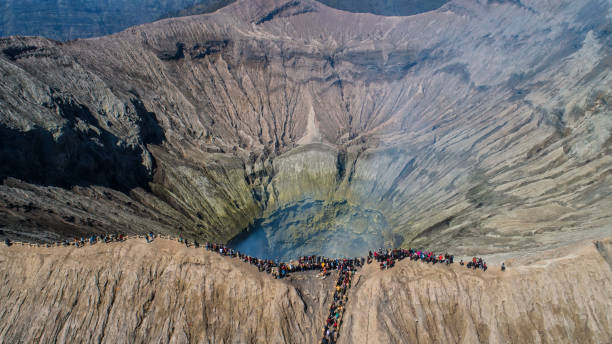 istock Mount Bromo in East Java, Indonesia. .Aerial view and top view. Beautiful nature background. 1014270356