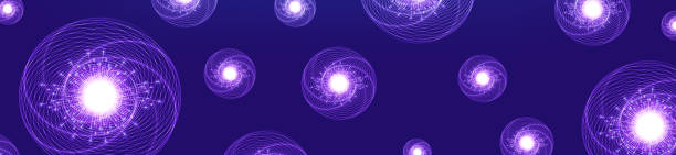 紫の科学構造分子、dna、原子、微生物学および技術の背景コンセプト デザイン、ベクトル イラスト - glomerulus点のイラスト素材／クリップアート素材／マンガ素材／アイコン素材