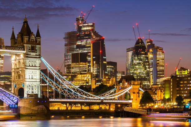 istock London Tower Bridge with Downtown building 1014290732